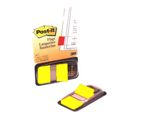 Indeksi 25.4*43.2mm, dzeltenas, 50 lapias, Post-it